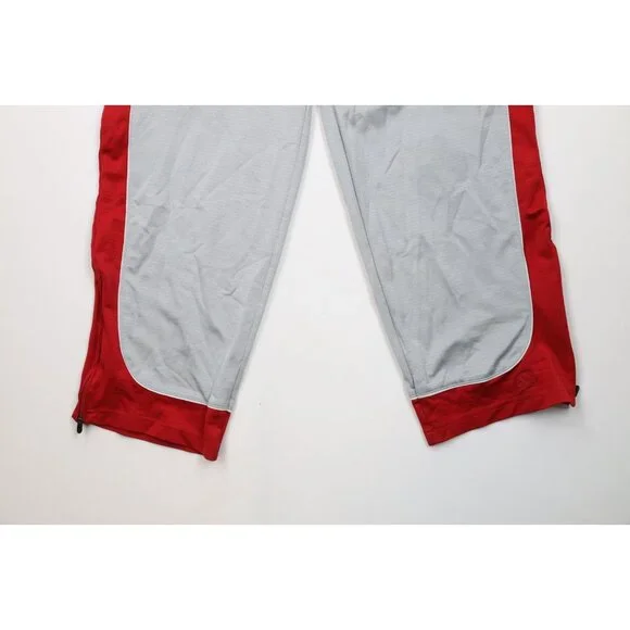 Vintage 90s Starter Mens Large Color Block Knit Wide Leg Sweatpants Pants Gray